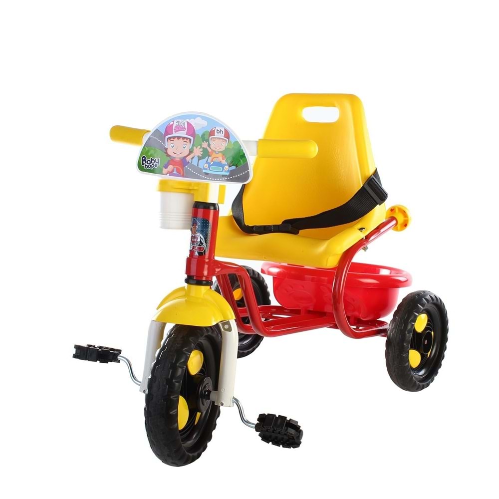 BABYHOPE PRENS BİSİKLET - KIRMIZI SARI