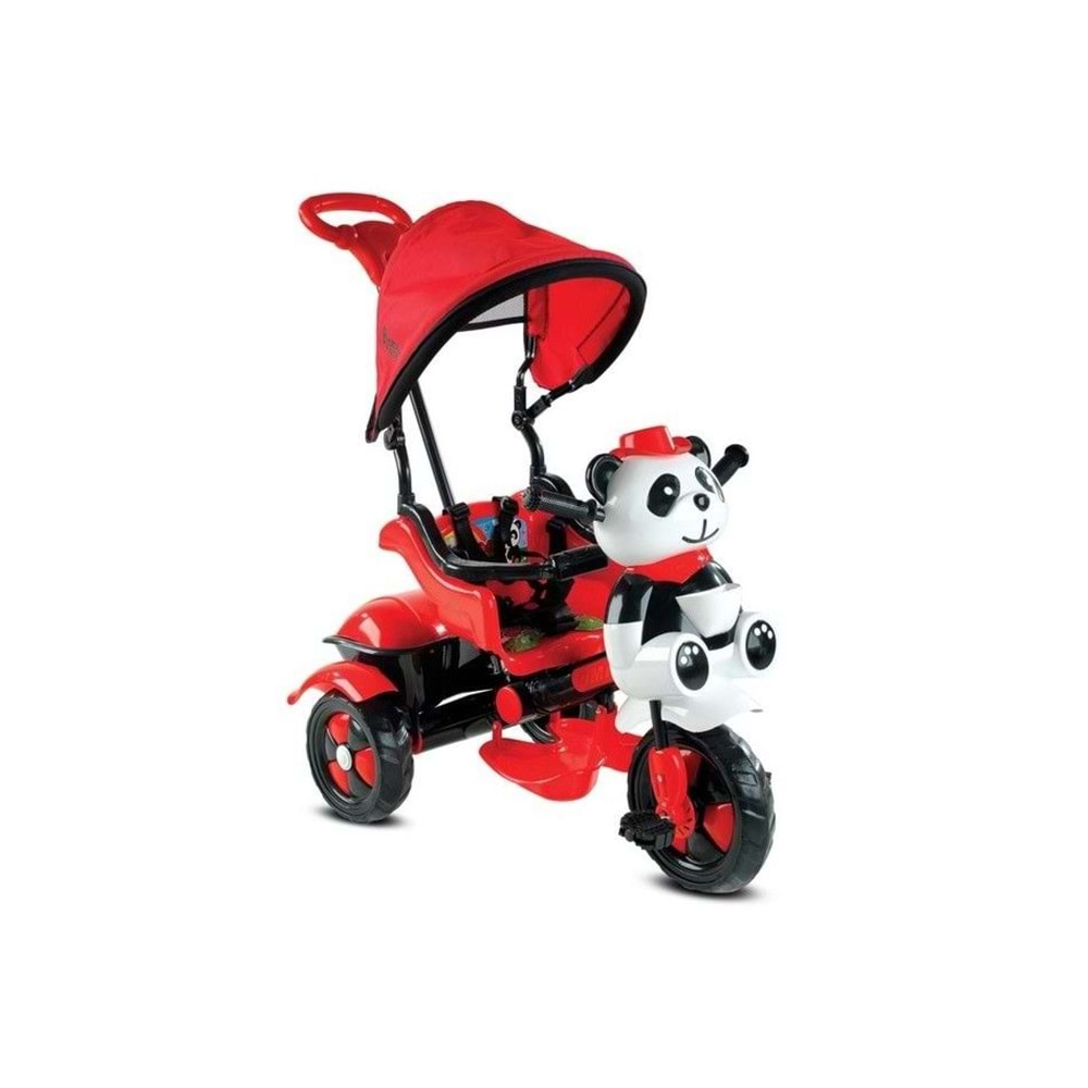 BABYHOPE LITTLE PANDA İTMELİ BİSİKLET - KIRMIZI SİYAH
