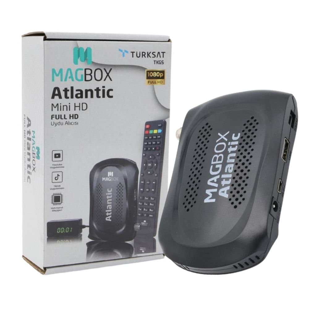 MAGBOX ATLANTIC DISPLAY GÖZLÜ TKGS Lİ 1080P FULL HD MINI UYDU ALICISI