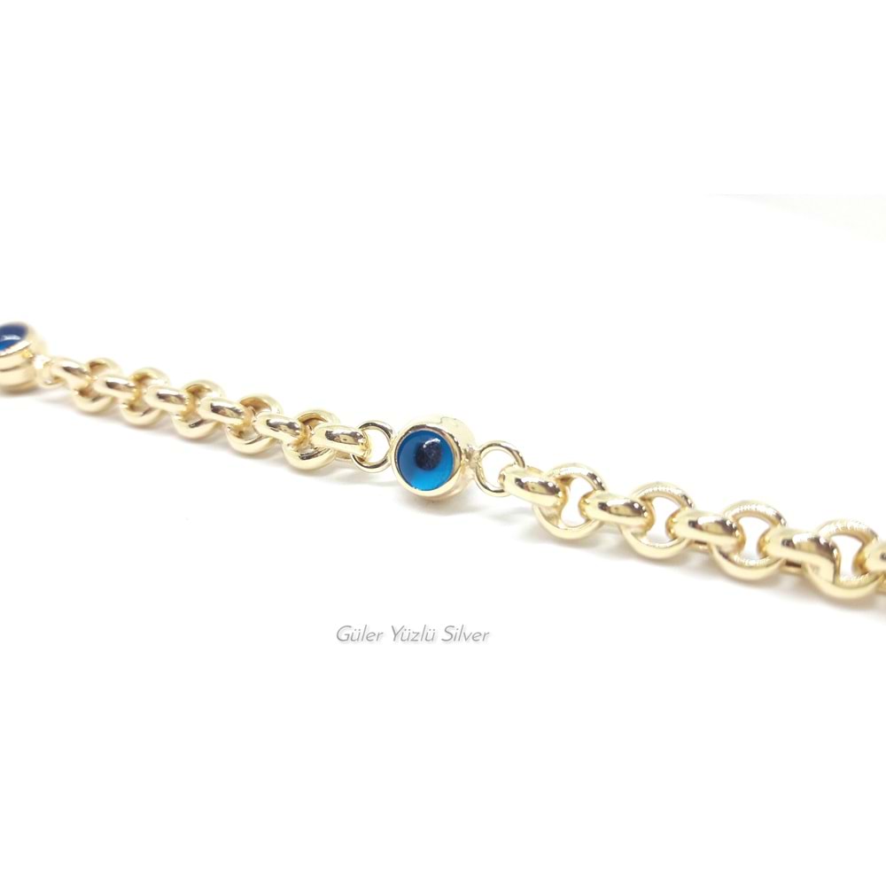 HALLOW CAM GÖZ GÜMÜŞ BİLEKLİK