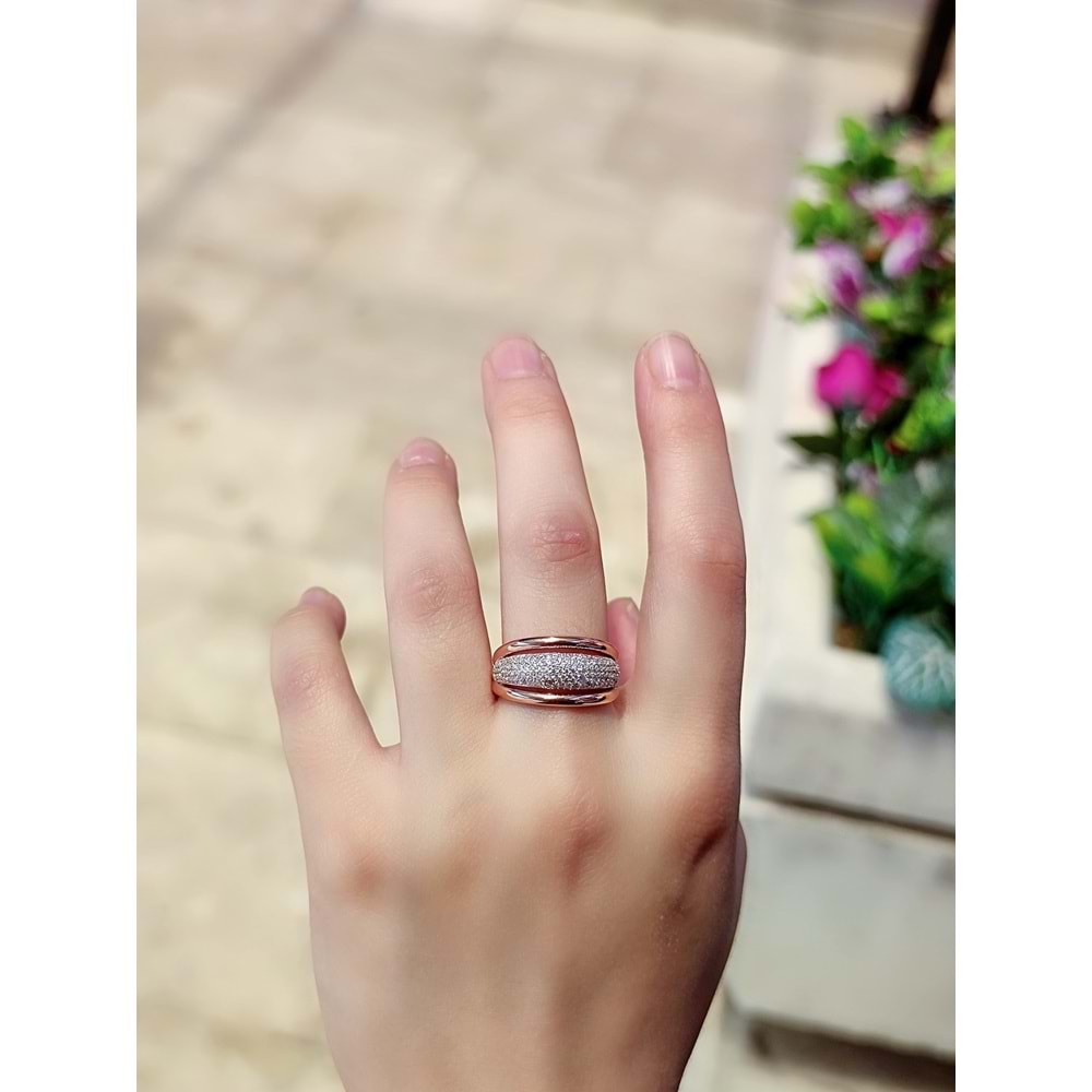 İTHAL ROSE FANTEZİ GÜMÜŞ YÜZÜK - 20 NUMARA