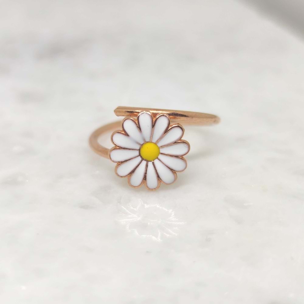 PAPATYA GÜMÜŞ YÜZÜK - ROSE BAKIR