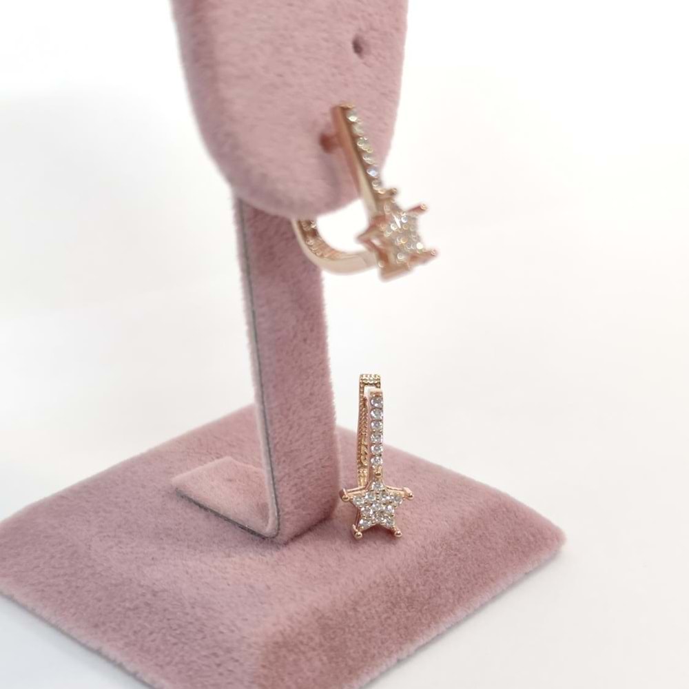 TAŞLI YILDIZ J GÜMÜŞ KÜPE