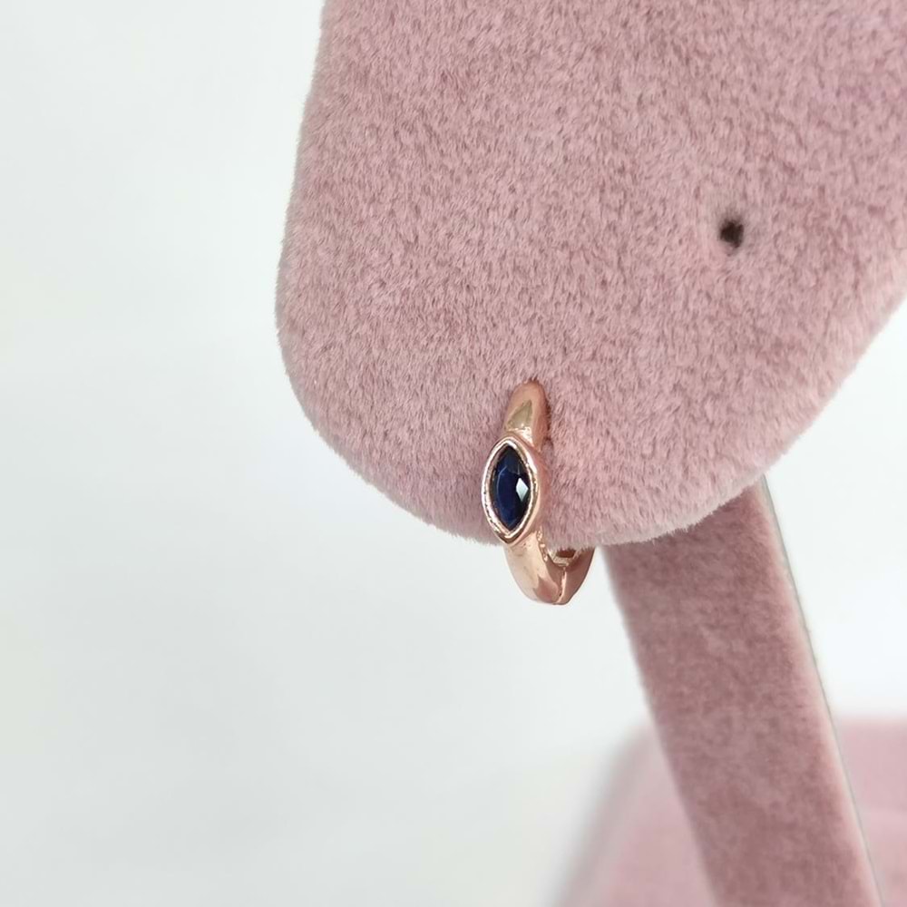 LACİ MİNİ MEKİK TEKLİ HALKA GÜMÜŞ KÜPE - ROSE BAKIR