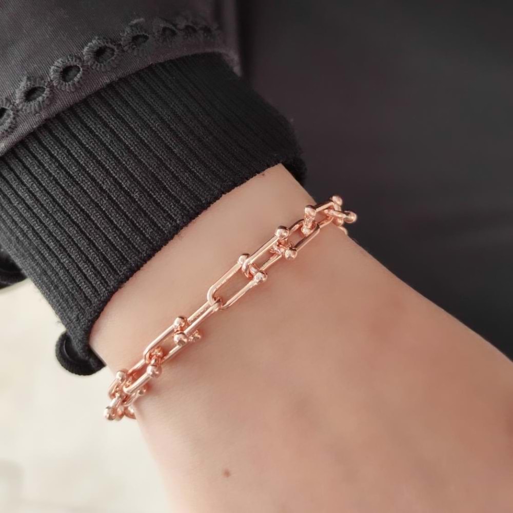 U TOP GÜMÜŞ BİLEKLİK - ROSE BAKIR