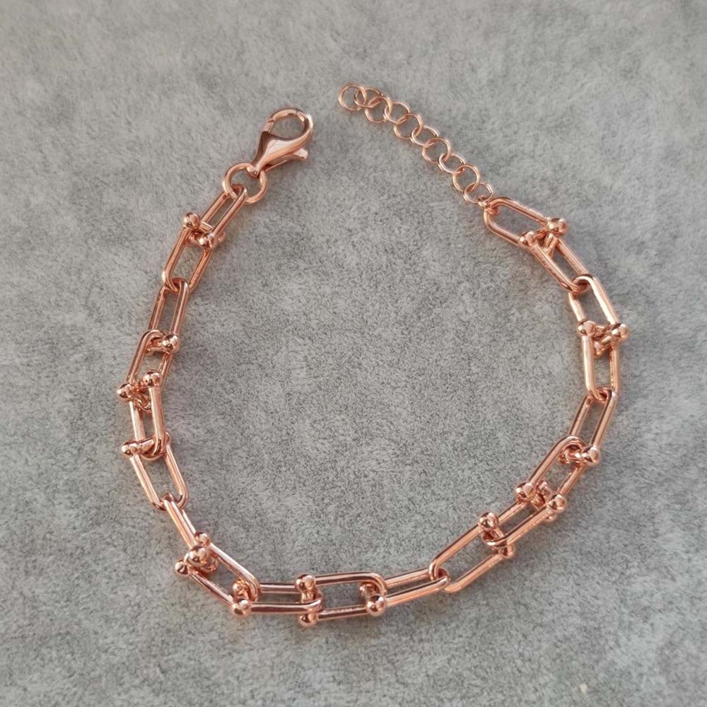 U TOP GÜMÜŞ BİLEKLİK - ROSE BAKIR