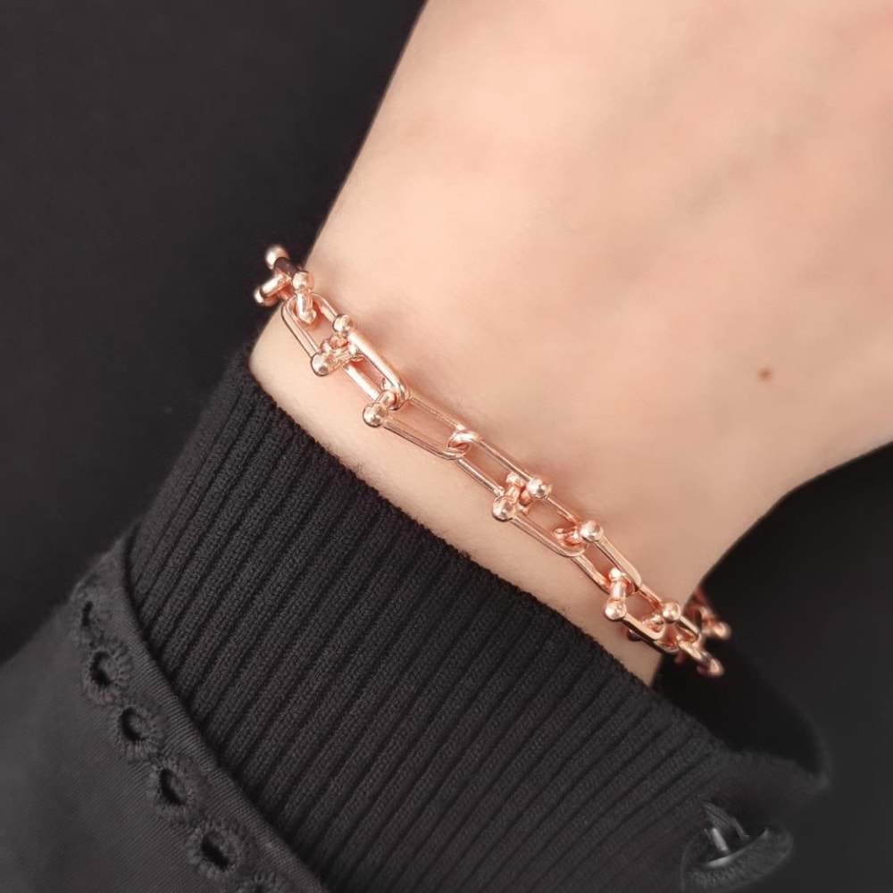 U TOP GÜMÜŞ BİLEKLİK - ROSE BAKIR