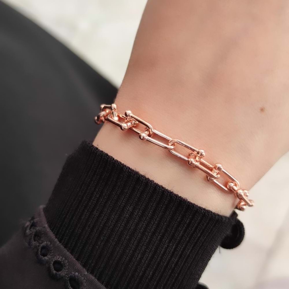 U TOP GÜMÜŞ BİLEKLİK - ROSE BAKIR