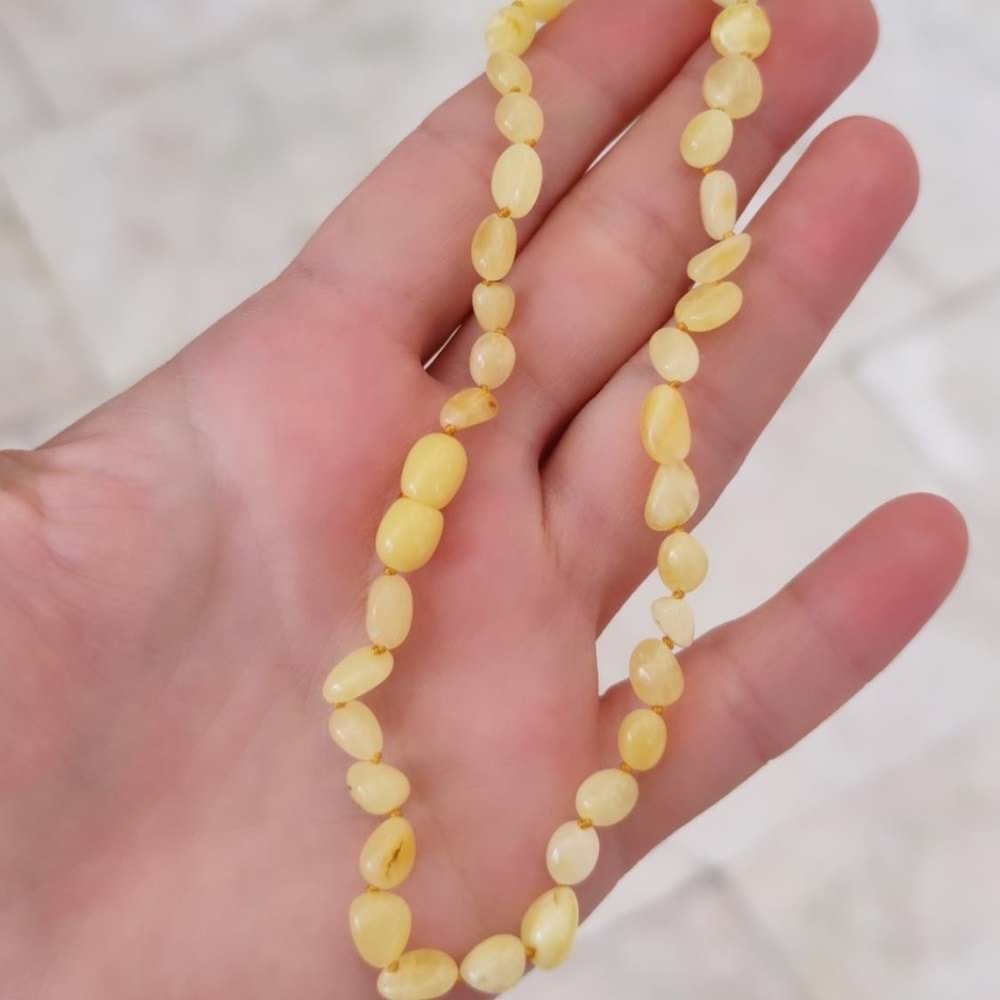 ORJİNAL KEHRİBAR BEBEK KOLYE