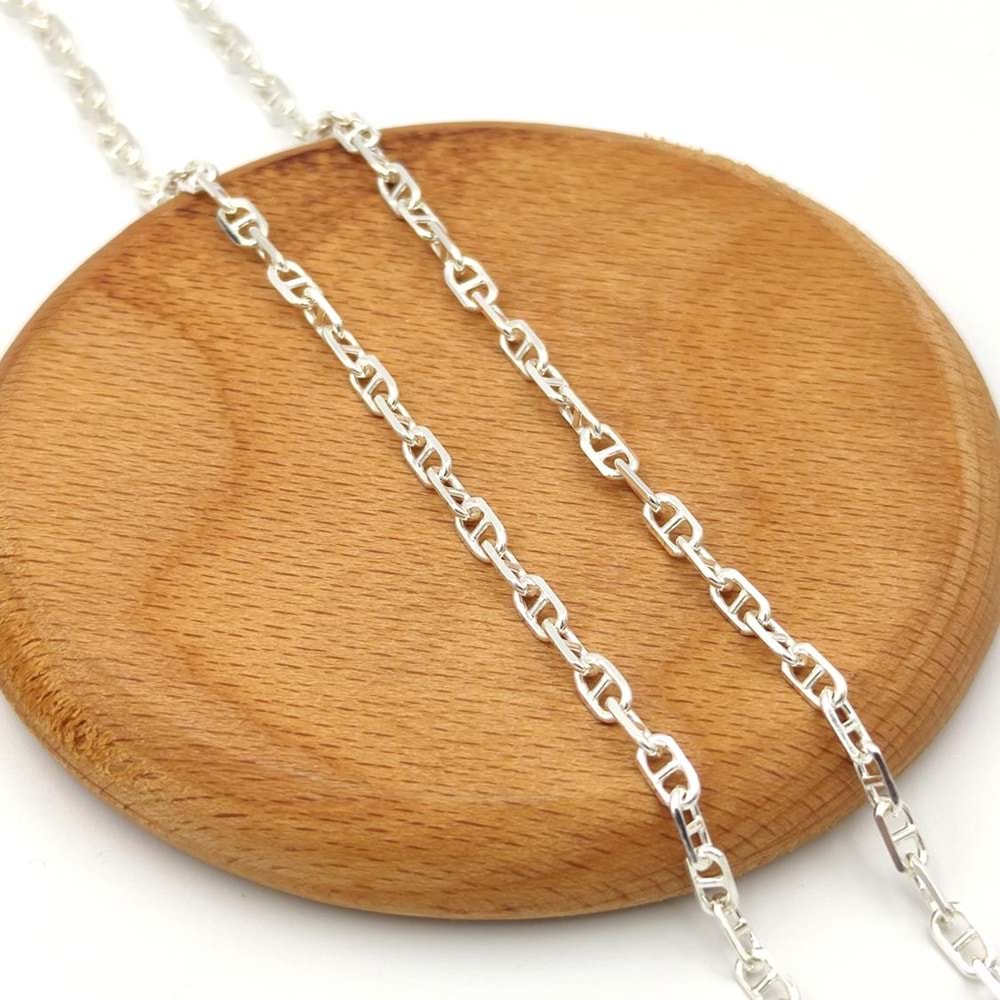 4 CM GEMİCİ ERKEK GÜMÜŞ ZİNCİR 54 CM