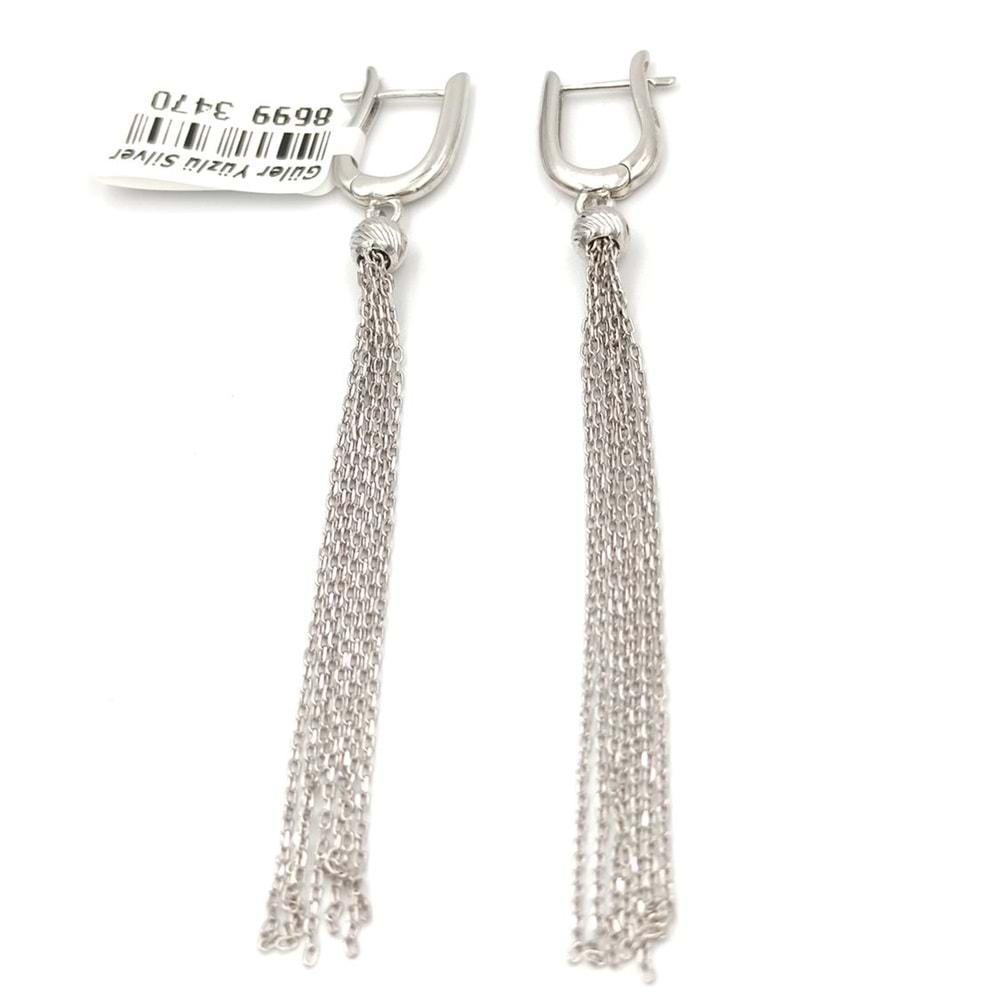 ZİNCİRLİ PÜSKÜL U GÜMÜŞ KÜPE