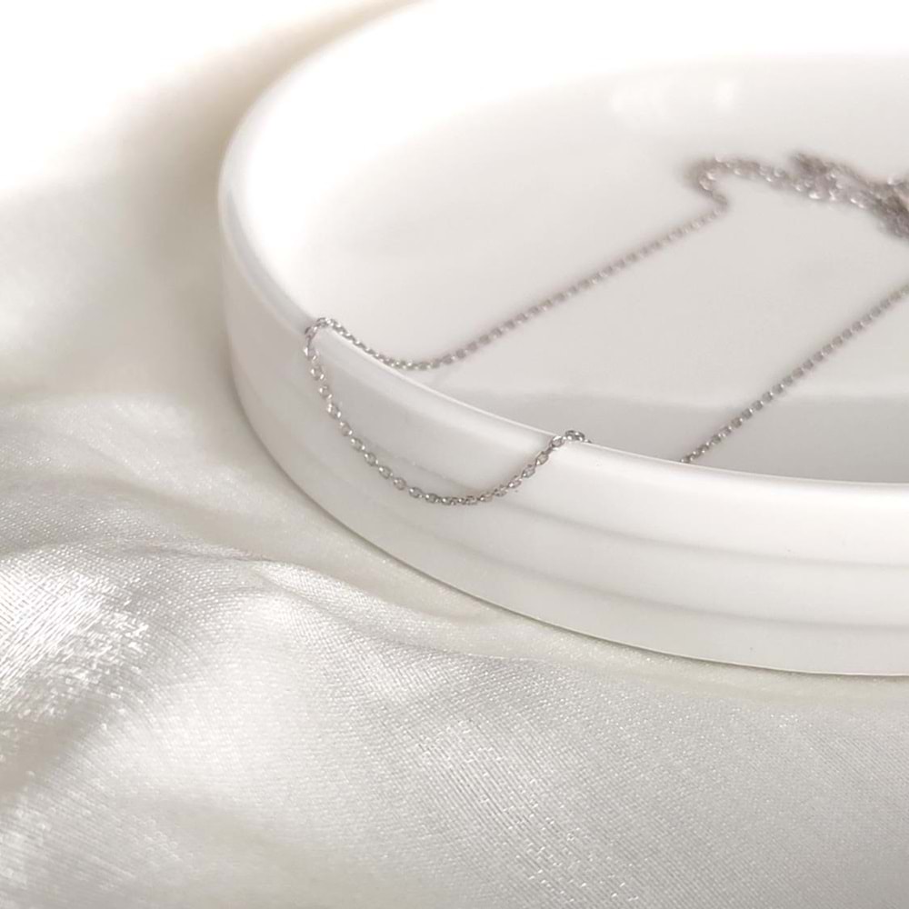 40+5 CM 30 MİKRON FORSE GÜMÜŞ ZİNCİR KOLYE