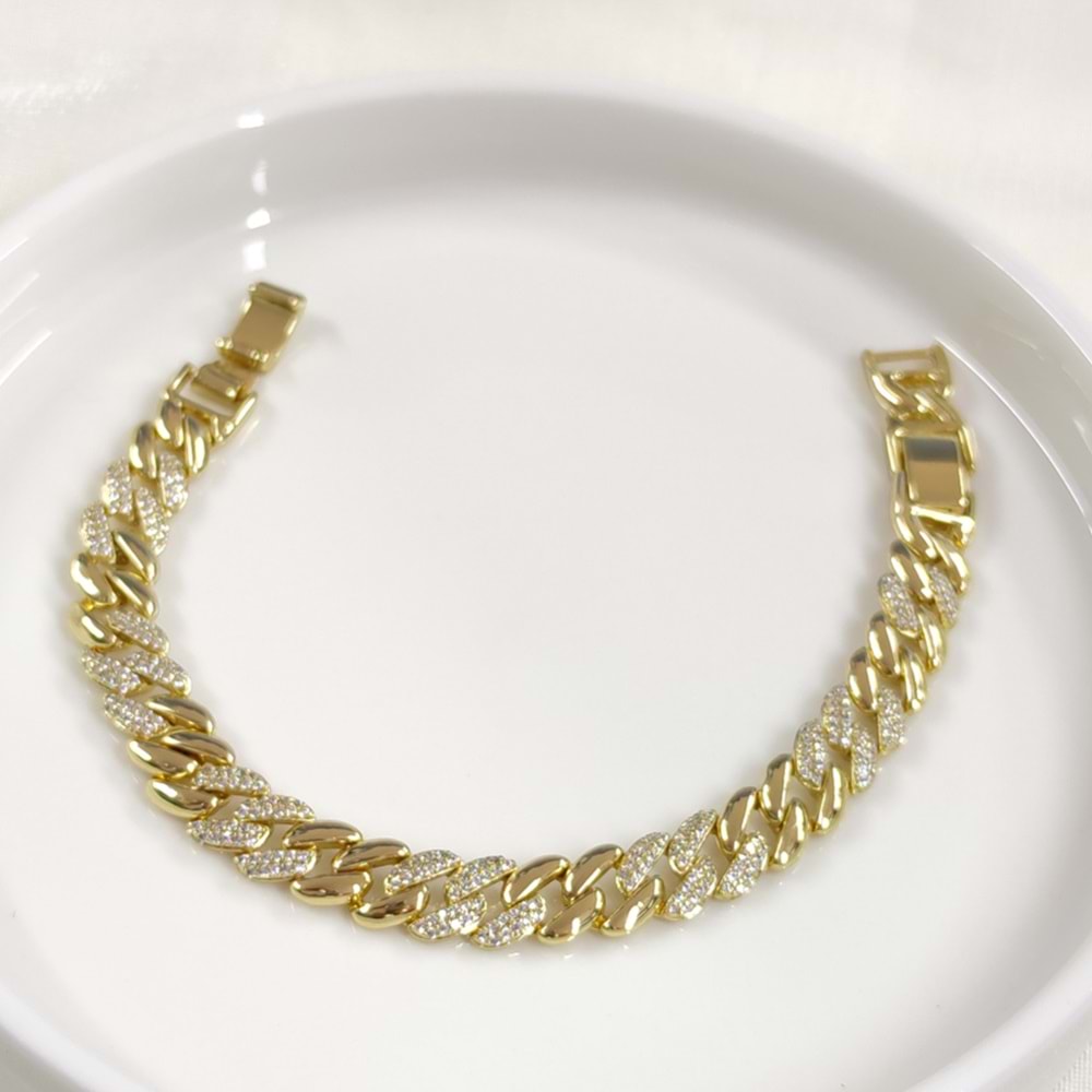 XUPING 9 MM TAŞLI GURMET BİLEKLİK GOLD 17+2CM
