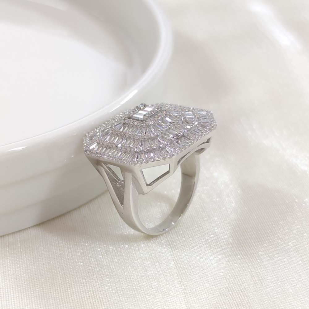 2,5 CM BÜYÜK BAGET İRİ GÜMÜŞ YÜZÜK