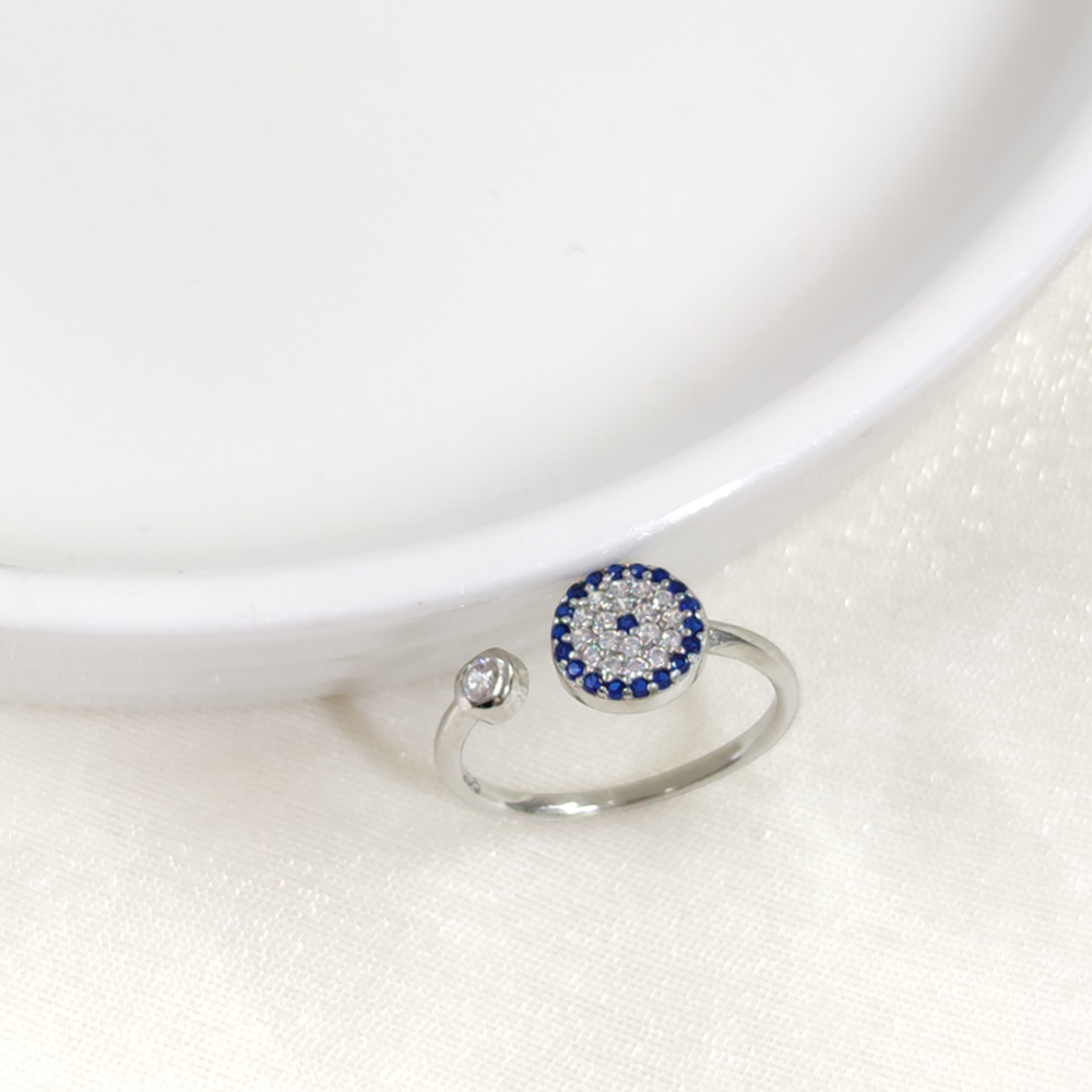 SOSYETE ÇITIR GÜMÜŞ YÜZÜK - RODYUM BEYAZ