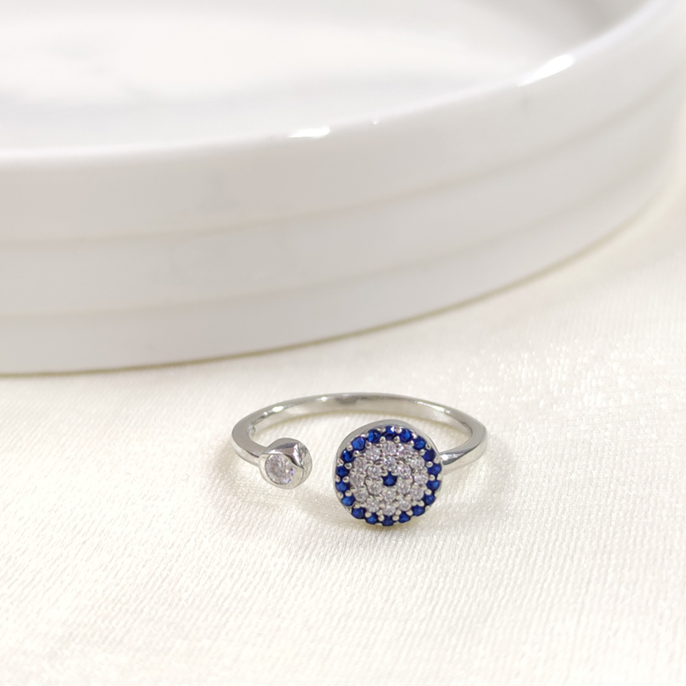 SOSYETE ÇITIR GÜMÜŞ YÜZÜK - RODYUM BEYAZ