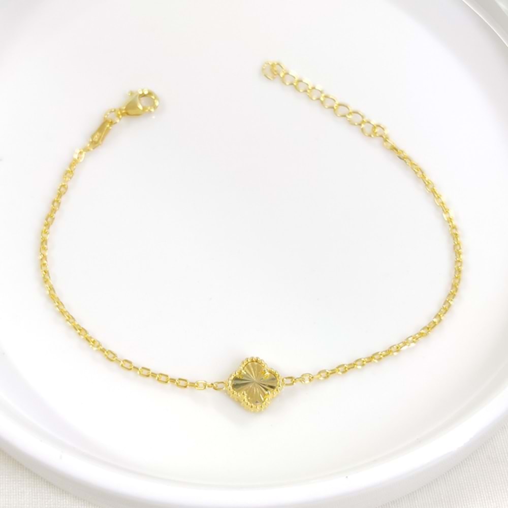 LAZER DESEN YONCA GÜMÜŞ BİLEKLİK 17+3 CM