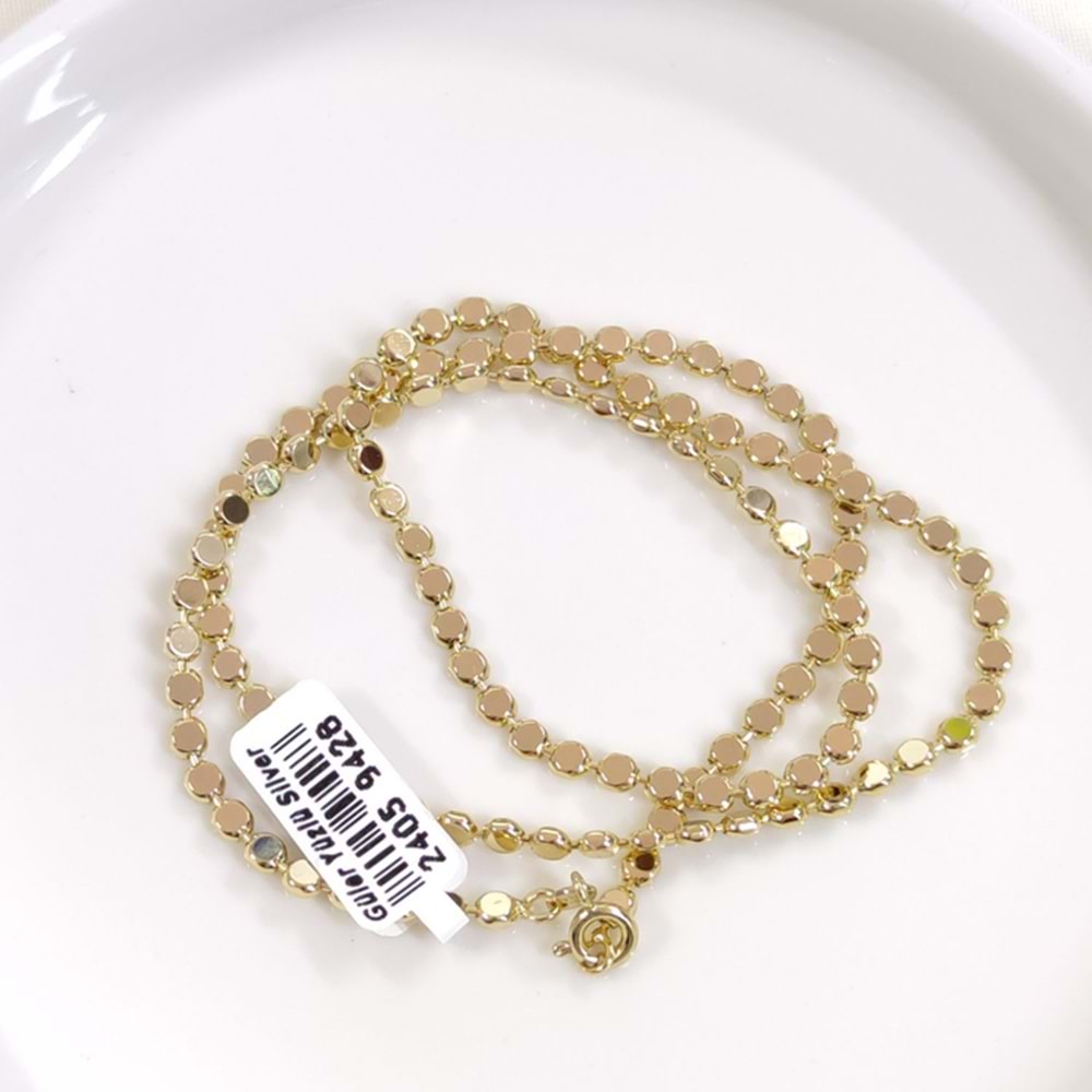 XUPING 3 MM EZME PUL ZİNCİR 50 CM KOLYE GOLD