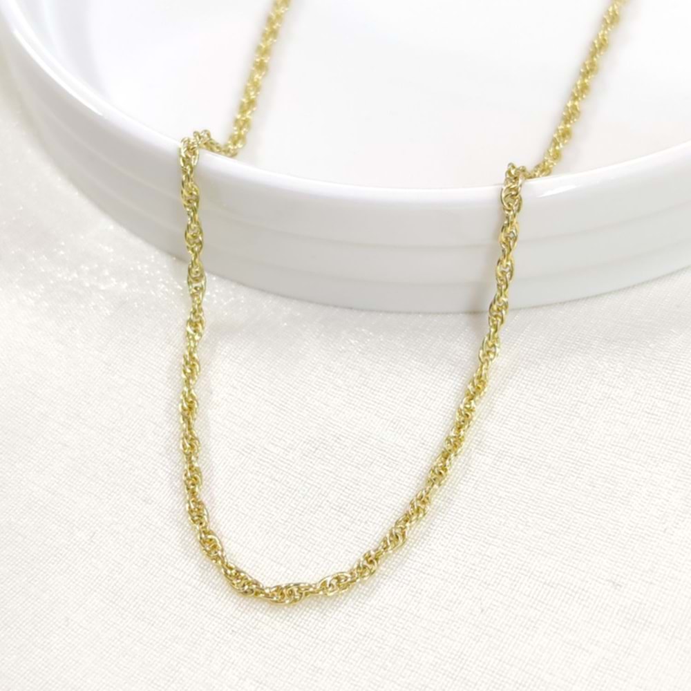 XUPING 2 MM SİNGAPUR ZİNCİR 45 CM KOLYE GOLD