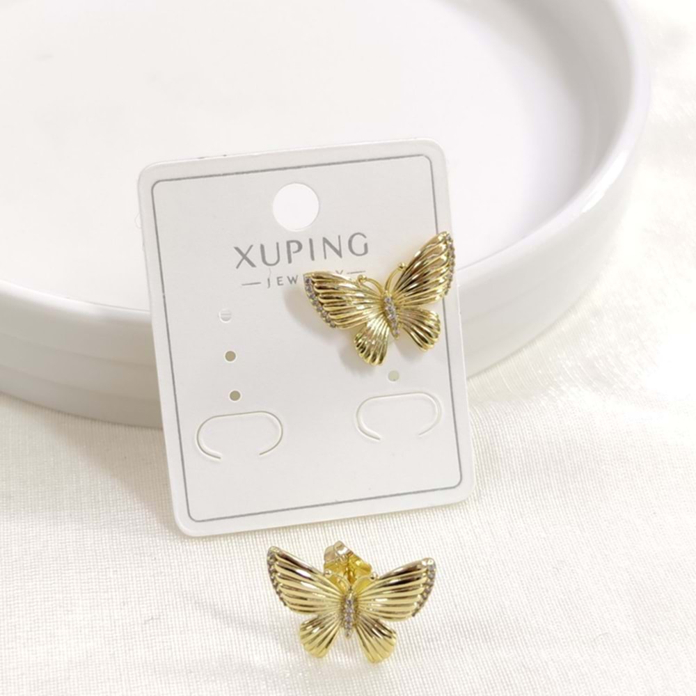 XUPING 20 MM KELEBEK ÇİVİ KÜPE GOLD