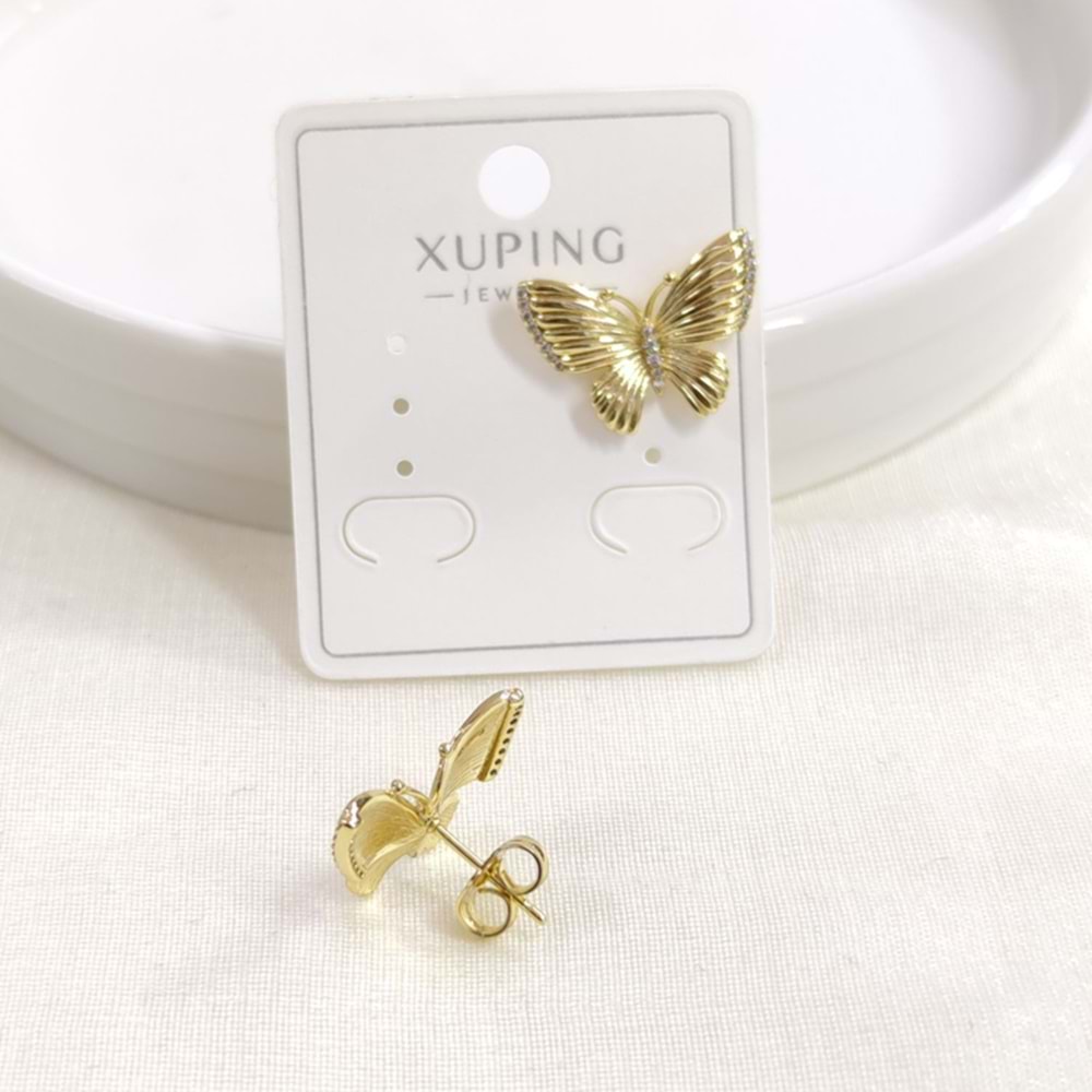 XUPING 20 MM KELEBEK ÇİVİ KÜPE GOLD
