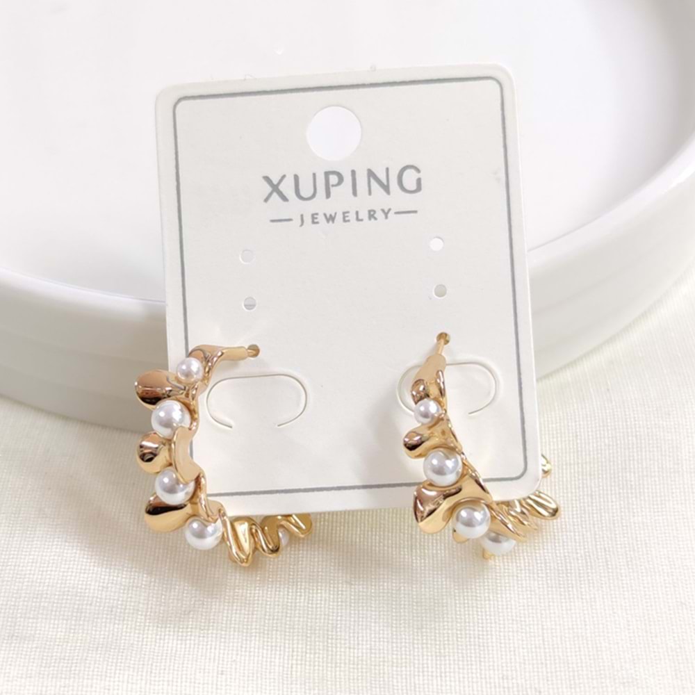 XUPING 20 MM İNCİLİ HALKA KÜPE ROSE