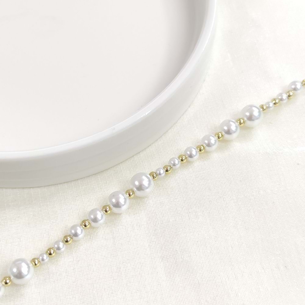 XUPING İNCİ BİLEKLİK GOLD 16+3 CM