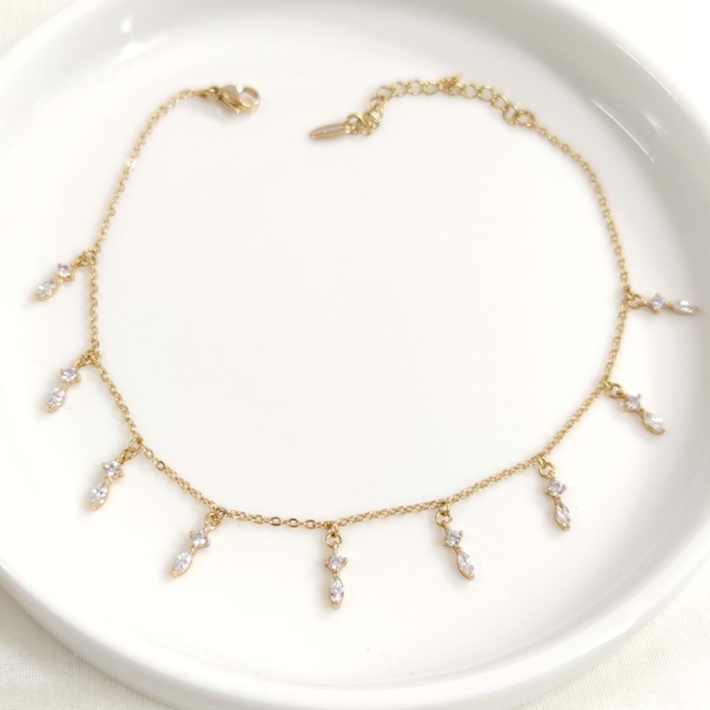 XUPING SALLANTILI TAŞLI HALHAL ROSE 22+5 CM