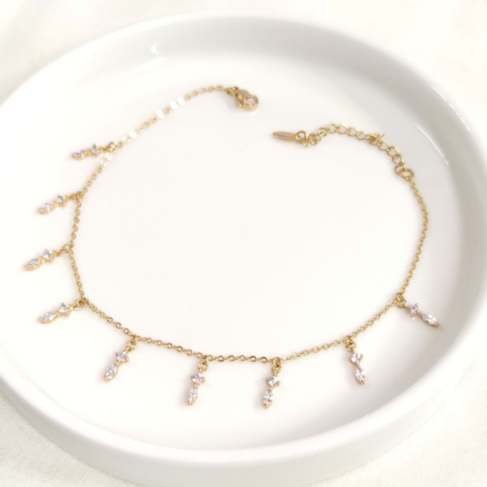 XUPING SALLANTILI TAŞLI HALHAL ROSE 22+5 CM