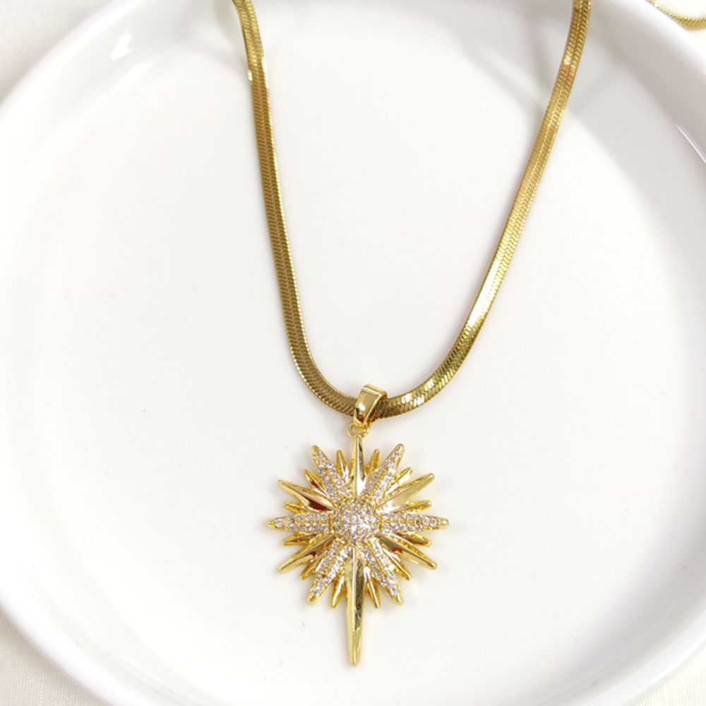 ÇELİK BÜYÜK KUTUP YILDIZI KOLYE 40+5 CM