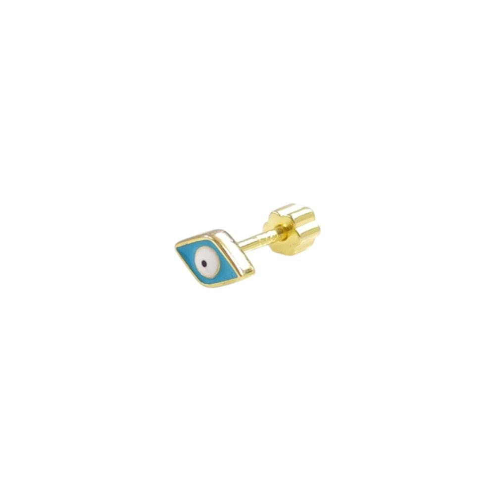 MAVİ MİNELİ GÖZ GÜMÜŞ TRAGUS PIERCING