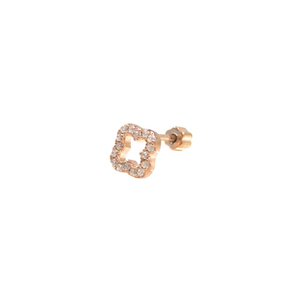 İÇİ BOŞ YONCA GÜMÜŞ TRAGUS PIERCING