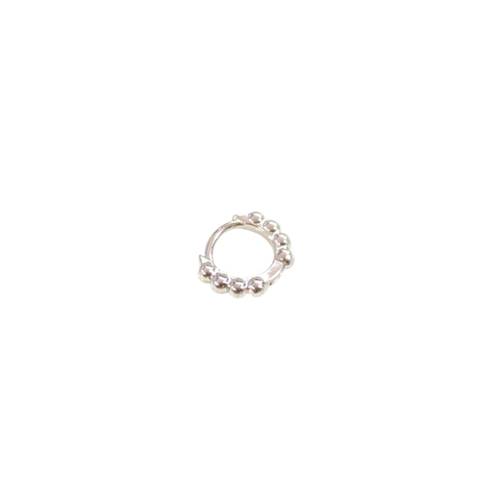 6 MM TOP TOP HALKA GÜMÜŞ TRAGUS PIERCING
