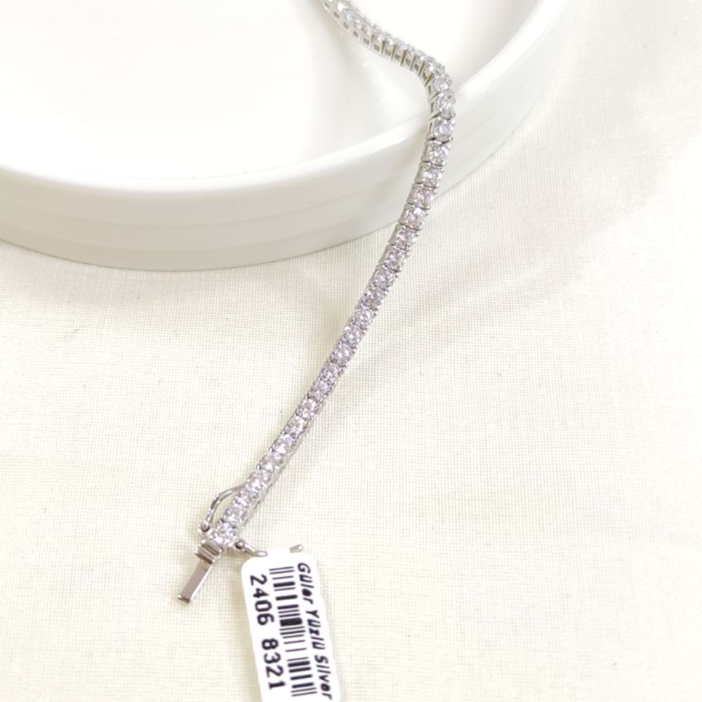 İTHAL 3 MM SU YOLU GÜMÜŞ BİLEKLİK 19 CM