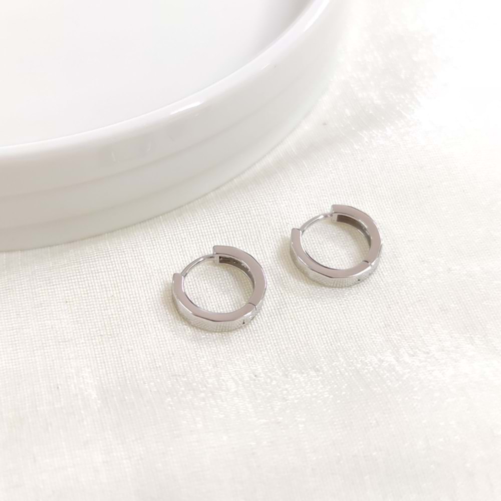 İTHAL 10 MM DESENLİ GÜMÜŞ HALKA KÜPE