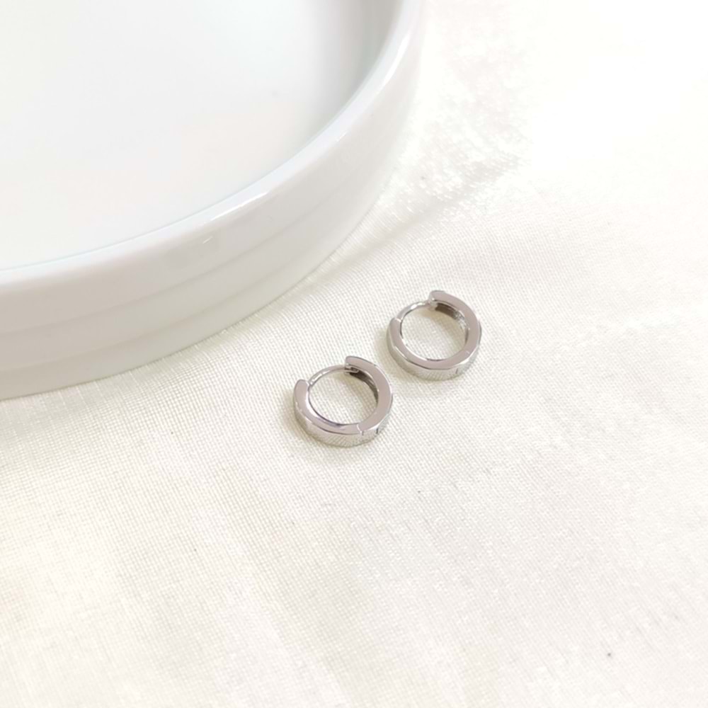 İTHAL 8 MM DESENLİ GÜMÜŞ HALKA KÜPE