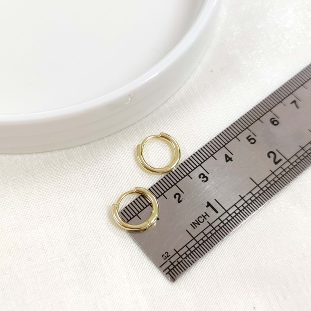 İTHAL 10 MM BOMBELİ GÜMÜŞ HALKA KÜPE