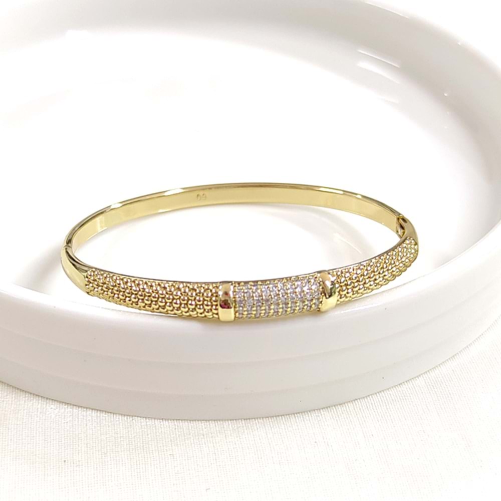 XUPING TAŞ DETAYLI ÇITIR BİLEZİK GOLD 6 CM
