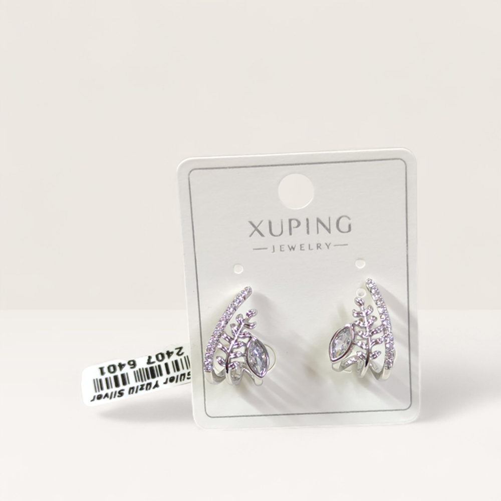 XUPING 10 MM DAMLA BAŞAK KÜPE BEYAZ