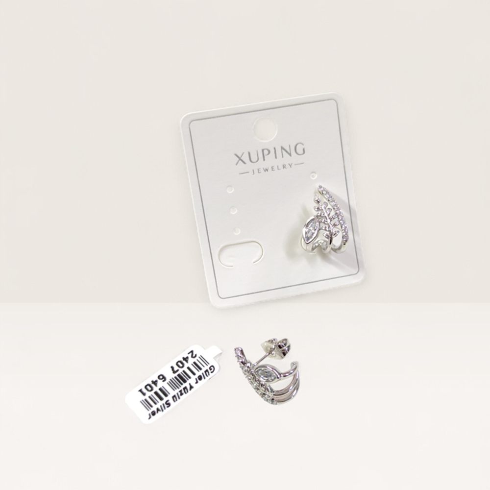 XUPING 10 MM DAMLA BAŞAK KÜPE BEYAZ