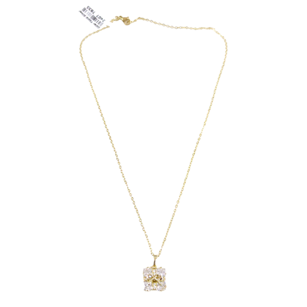 XUPING 13 MM TAŞLI HEDİYE KUTUSU KOLYE 45 CM GOLD