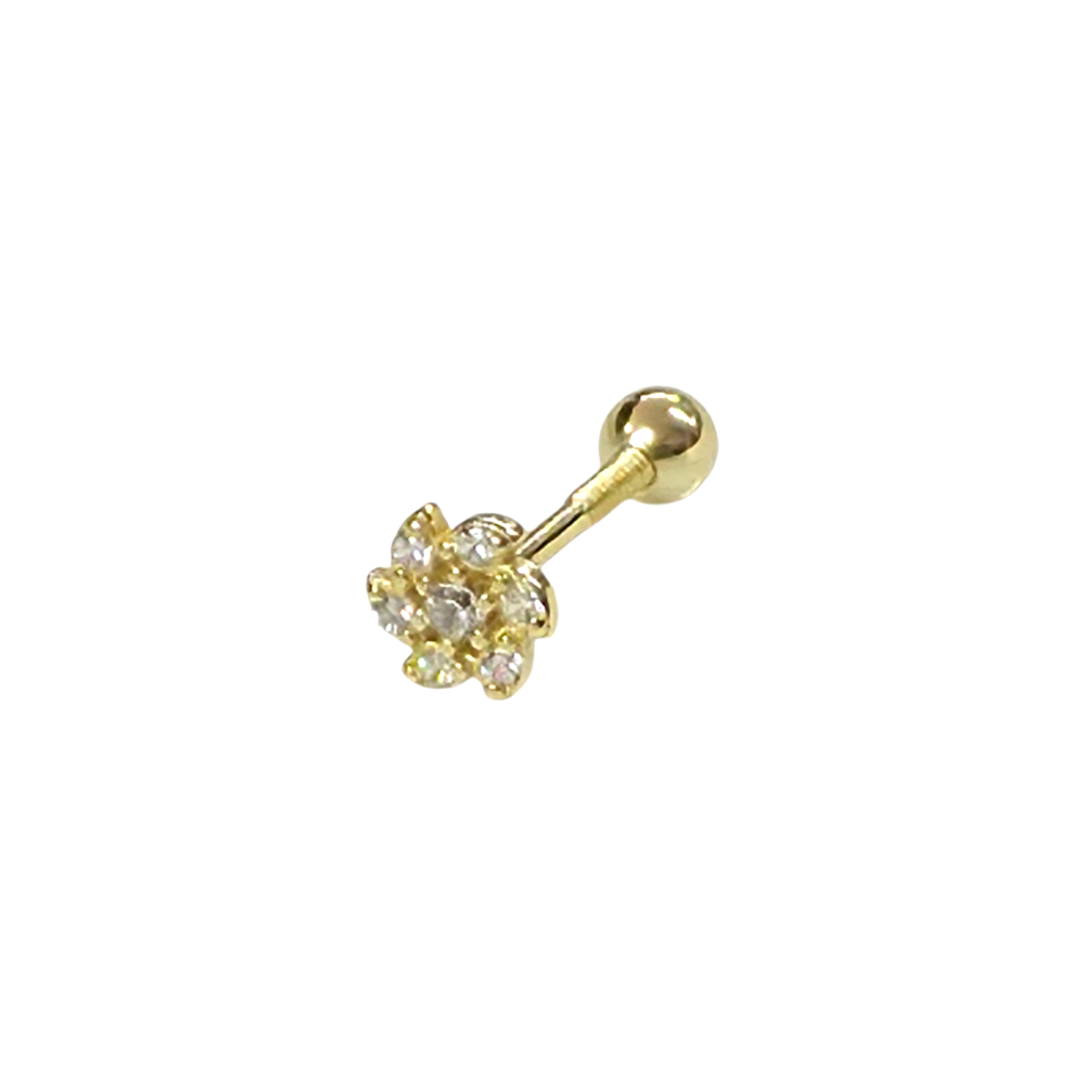 5 MM RÜZGAR ÇİÇEK GÜMÜŞ TRAGUS PIERCING
