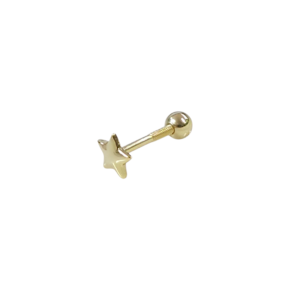 5 MM TAŞSIZ YILDIZ GÜMÜŞ TRAGUS PIERCING