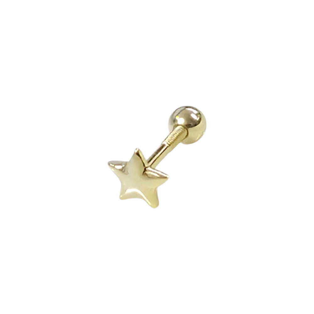 5 MM TAŞSIZ YILDIZ GÜMÜŞ TRAGUS PIERCING