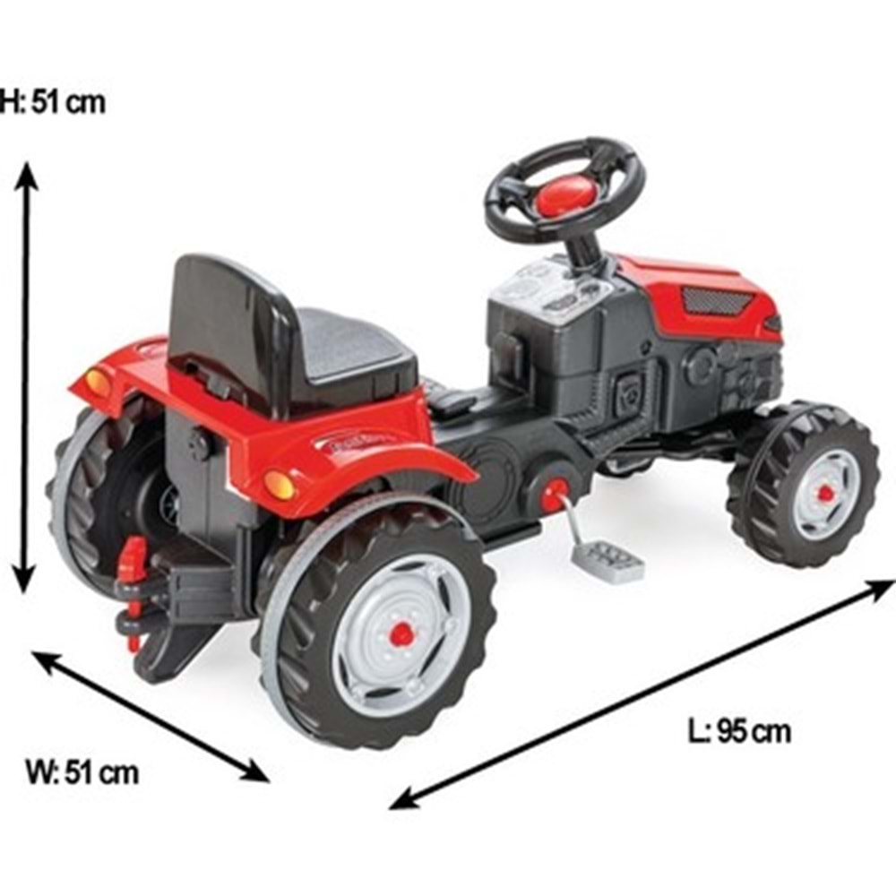 PİLSAN ACTIVE AKÜLÜ TRAKTÖR 6 VOLT - KIRMIZI