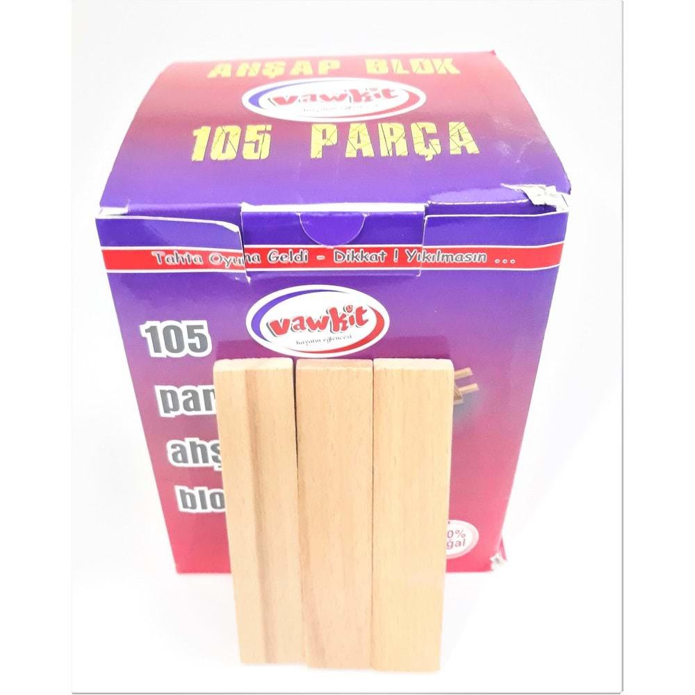 VAWKİT 105 PARÇA AHŞAP BLOK