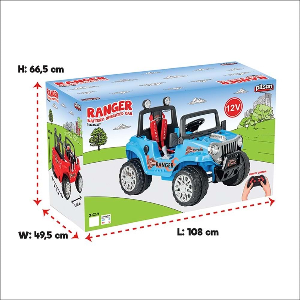 PİLSAN RANGER 12V UZAKTAN KUMANDALI AKÜLÜ ARABA