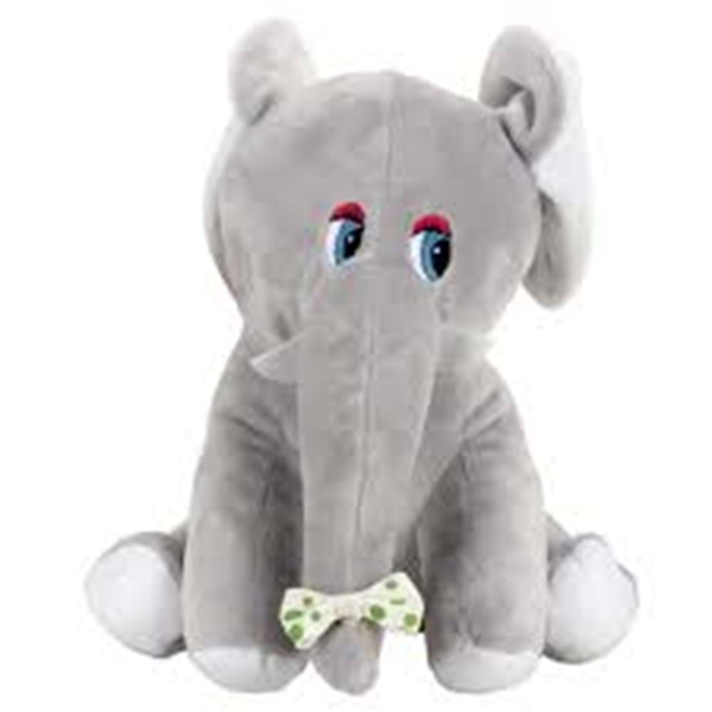SELAY TOYS PELUŞ OTURAN FİL 20X17 CM 1286 - GRİ