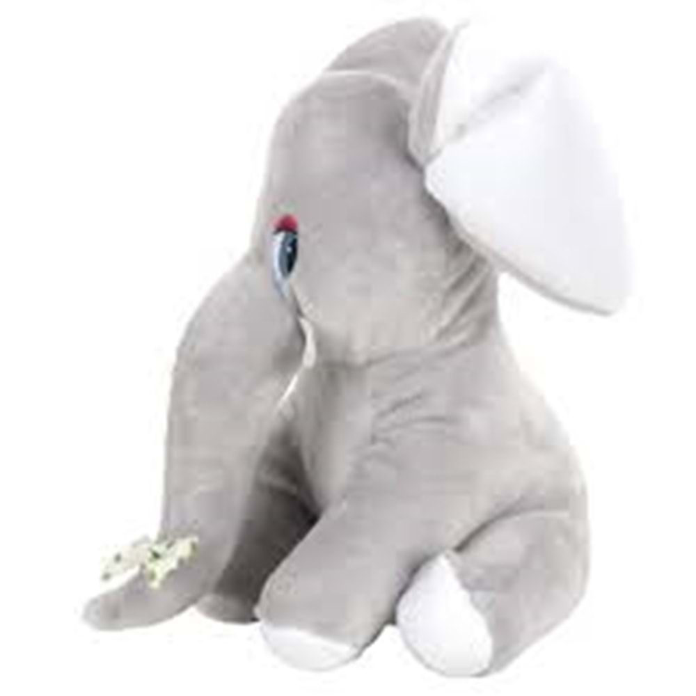 SELAY TOYS PELUŞ OTURAN FİL 20X17 CM 1286 - GRİ