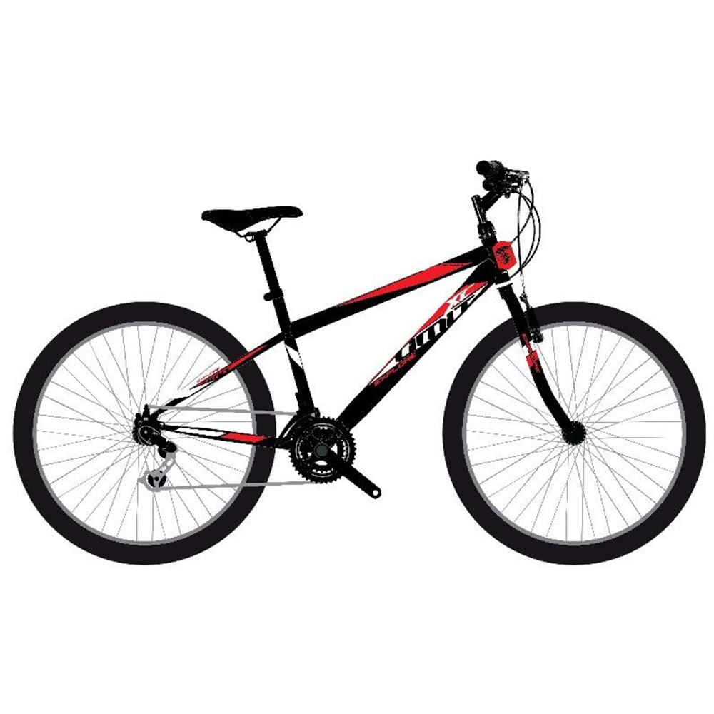 ÜMİT 2433 24 JANT EXPLORER 21 VİTES BİSİKLET - SİYAH-KIRMIZI